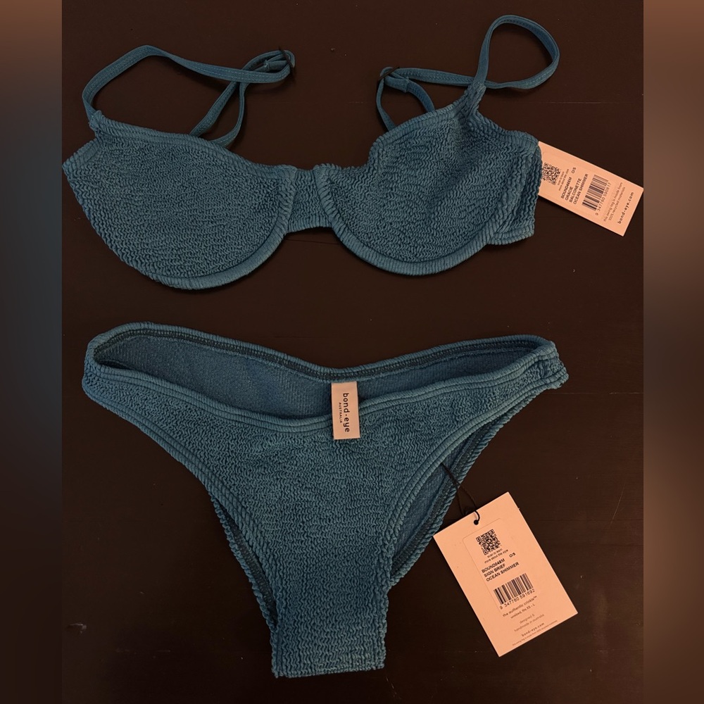 Bond-Eye. Ocean Shimmer Set- Gracie Balconette & Sign Brief. NWT.Originally $225
